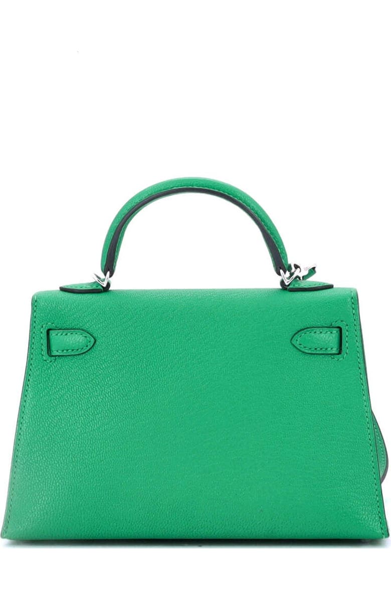 Pre-Owned Hermes Kelly Mini II Bag Green Chevre Mysore with Palladium Hardware 20, Alternate, color, Menthe