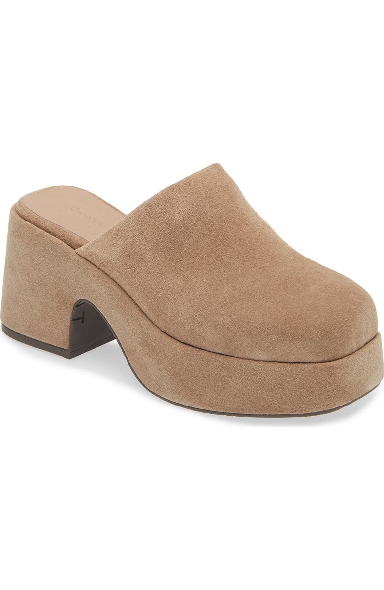 Chocolat Blu Hedia Platform Mule, Main, color, Latte Suede