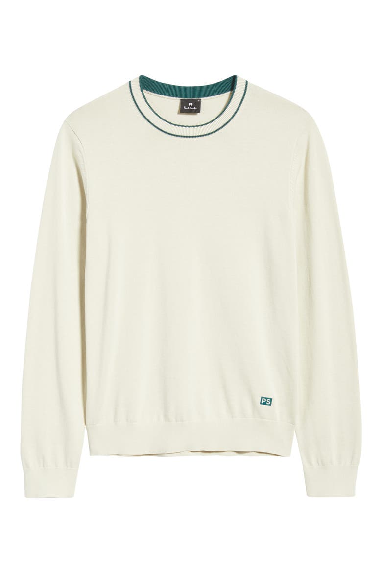Organic Cotton Crewneck Sweater, Alternate, color, PARCHMENT