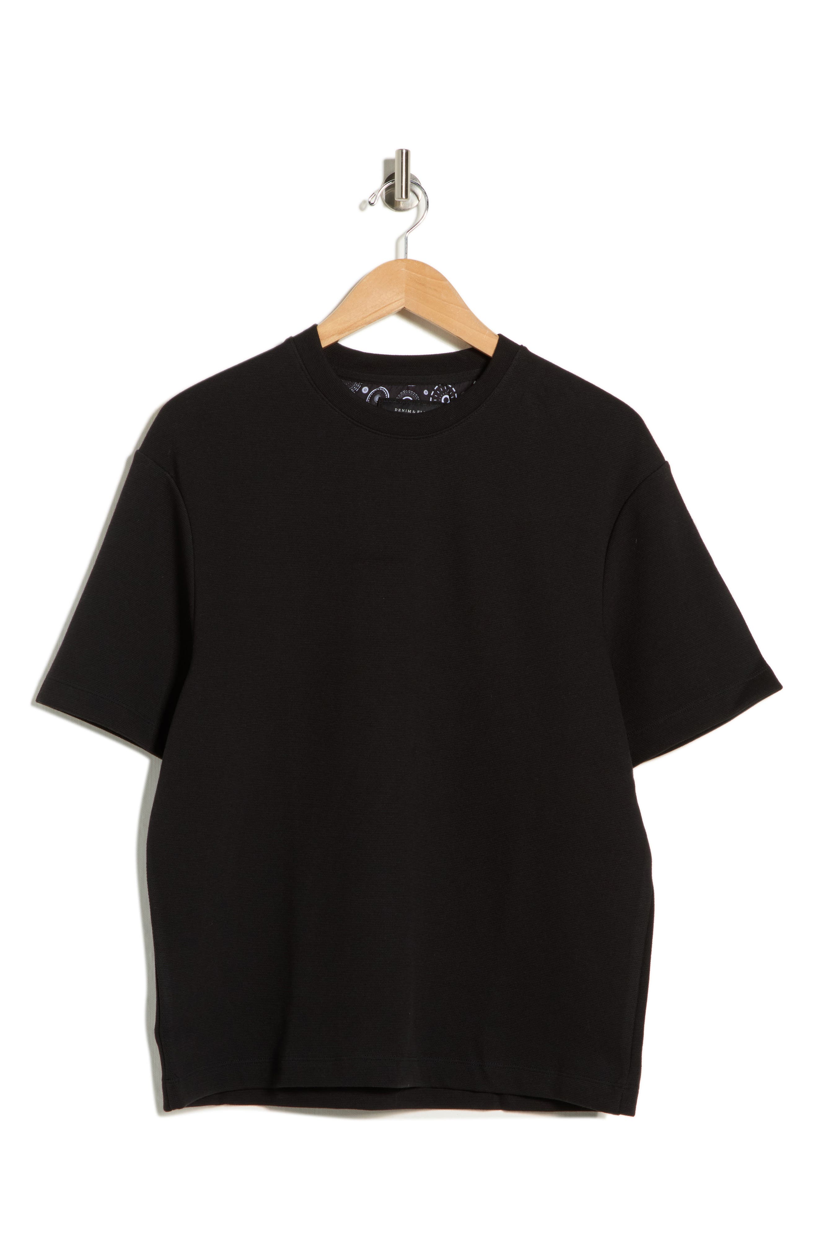 DENIM AND FLOWER Textured Relaxed Fit Crewneck T-Shirt