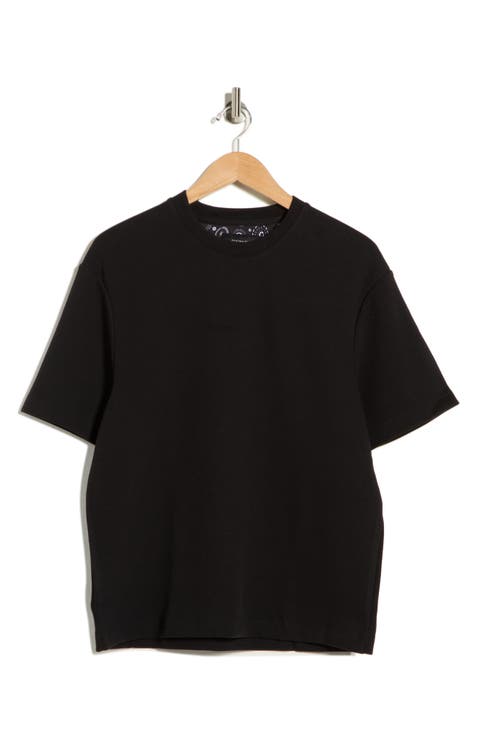 Textured Relaxed Fit Crewneck T-Shirt