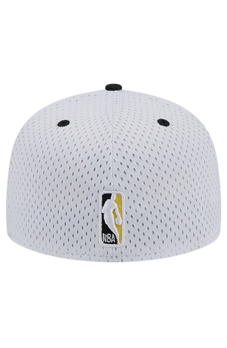 New Era Men's New Era White/Black Utah Jazz Throwback 2Tone 59FIFTY Fitted Hat, Alternate, color, White