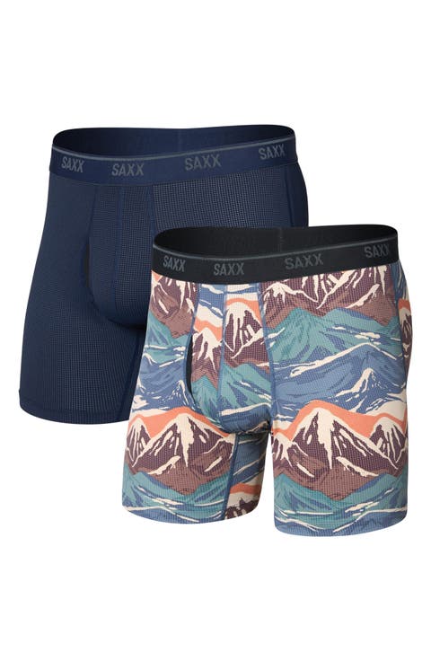 Assorted 2-Pack Quest Quick Dry Mesh Boxer Briefs