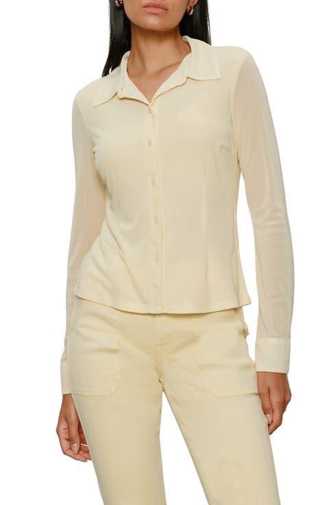 Mesh Button-Up Shirt