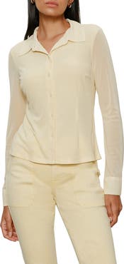 Sanctuary Mesh Button-Up Shirt