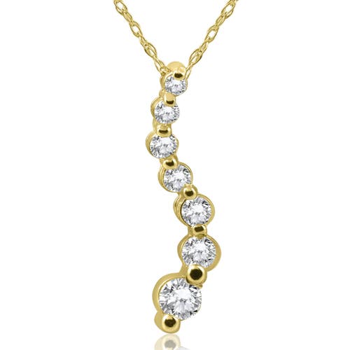 Bliss Diamond 1/2 Ct Lab Grown Diamond Journey Pendant In Gold