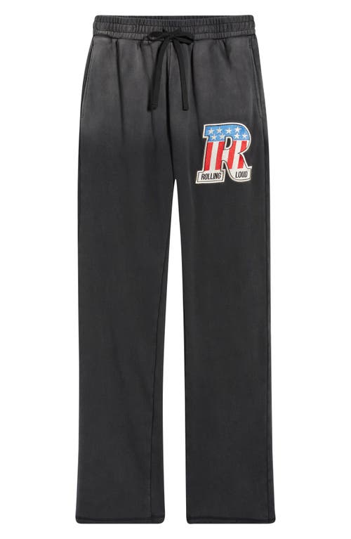 Rolling Loud Starting Line Cotton Baggy Sweatpants In Black