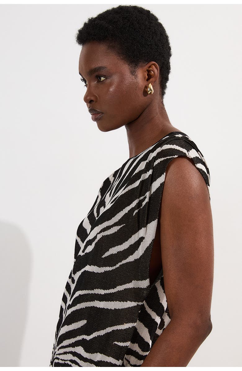 Karen Millen Slinky Maxi Dress, Alternate, color, Brown