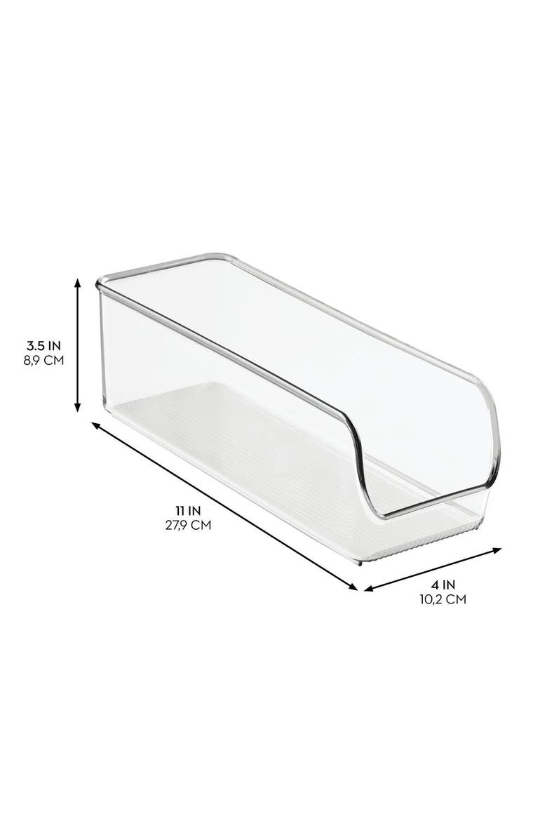 Narrow Pantry Bin for Kitchen or Cabinet Storage - Set of 4 - Clear, Alternate, color, Clear