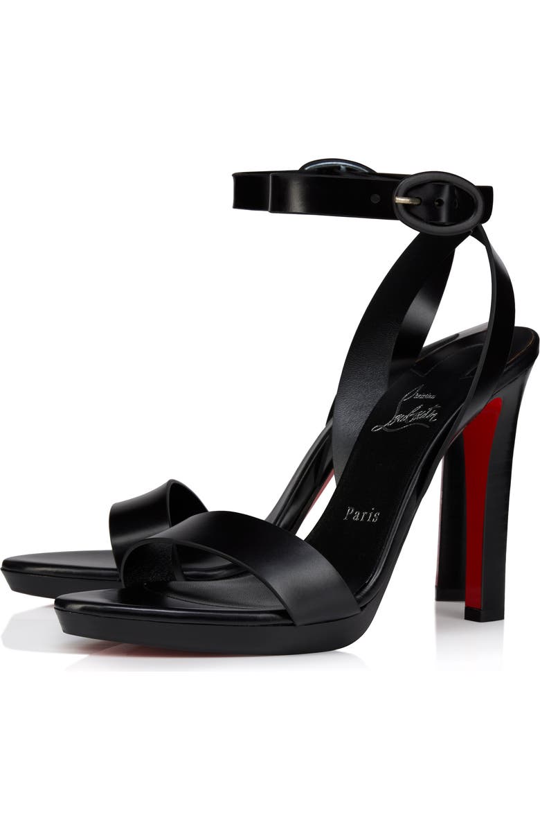 Christian Louboutin Fanny Sandal, Main, color, Black/ Lin Black/ Bk
