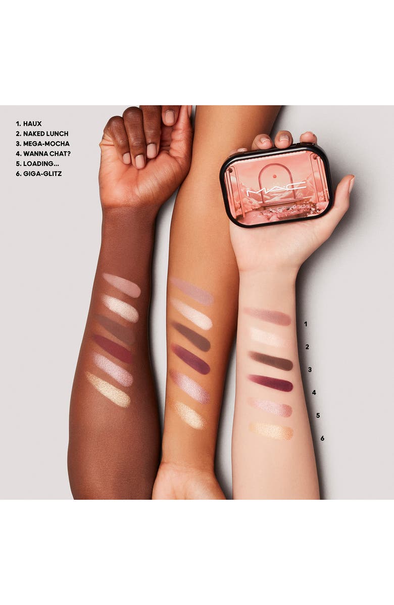 MAC Cosmetics Connect in Color 6-Pan Eyeshadow Palette, Alternate, color, Embedded In Burgundy