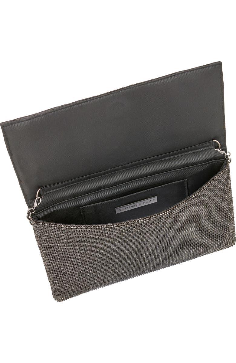 Whiting & Davis Gemma Crystal Clutch, Alternate, color, Black