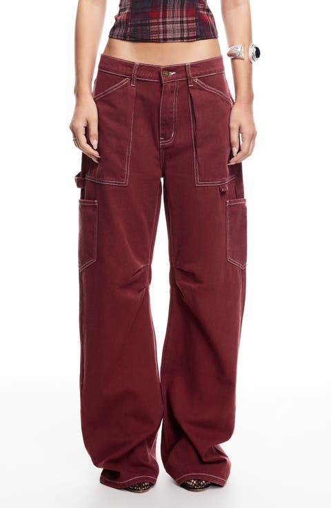Miami Vice Low Rise Carpenter Jeans (Cherry)