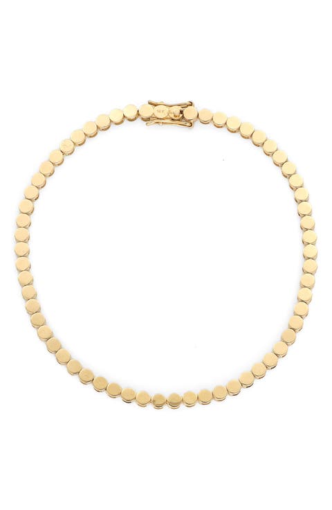 14K Gold Medallion Bracelet