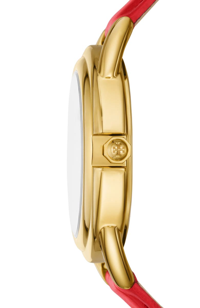 Tory Burch The Miller Moon Phase Leather Strap Watch, 34mm, Alternate, color, 