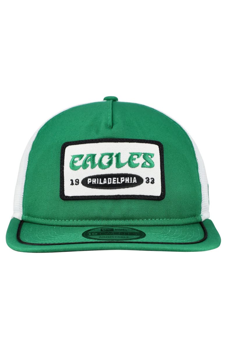 New Era Men's New Era Kelly Green/White Philadelphia Eagles Patch 19TWENTY Adjustable Hat, Alternate, color, Kelly Green