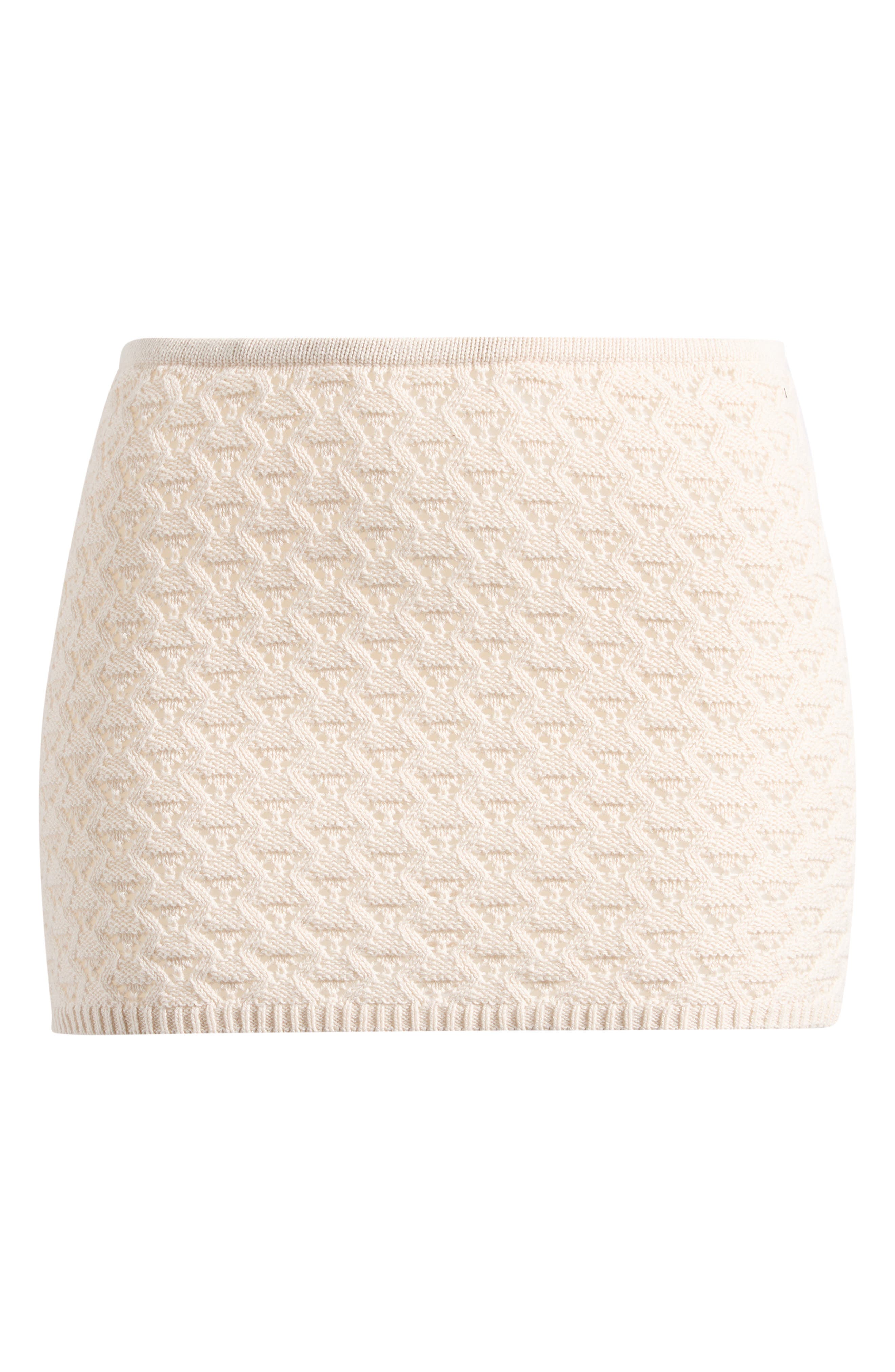 Phoebe Open Stitch Cover-Up Miniskirt - image 2