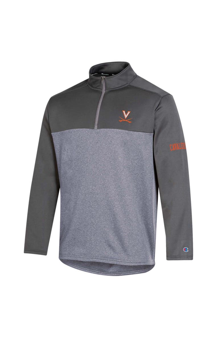 Champion Men's Champion Navy Virginia Cavaliers Gameday Quarter-Zip Jacket, Alternate, color,