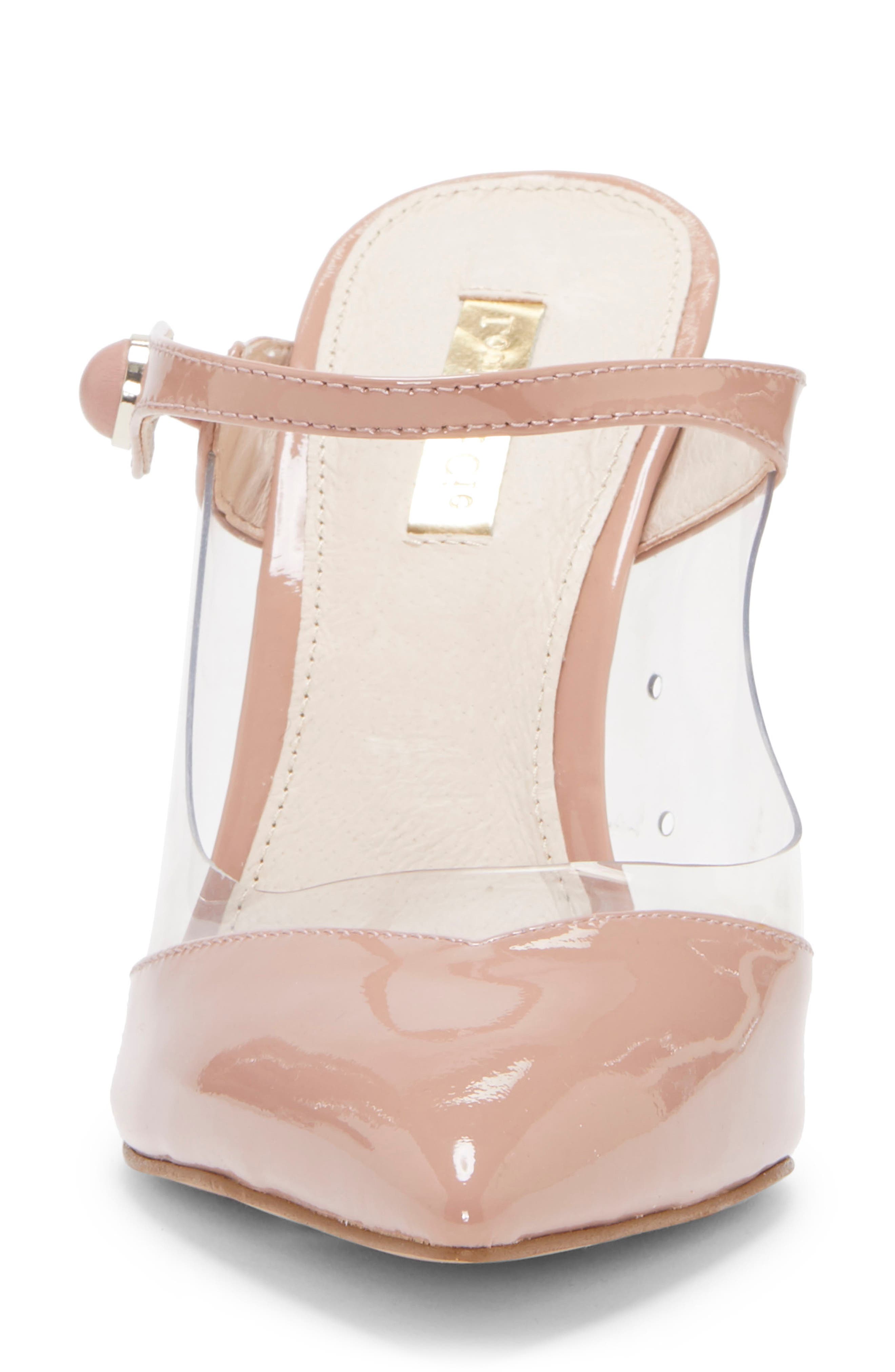 Joykiss Mule, Alternate, color, ROSE PETAL PATENT LEATHER