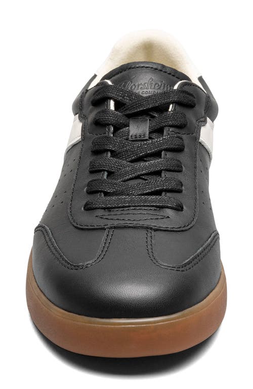 Florsheim Pace T-toe Low Top Leather Sneaker In Black