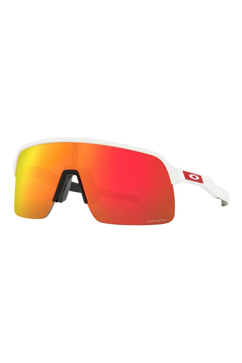 Sutro Lite 139mm Prizm™ Wrap Shield Sunglasses, Alternate, color, MATTE WHITE/ PRIZM RUBY