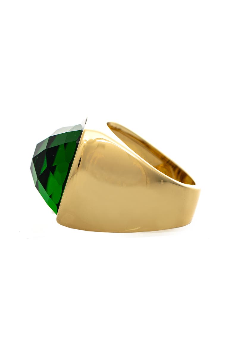 Faceted Stone Cocktail Ring, Alternate, color, EMERALD