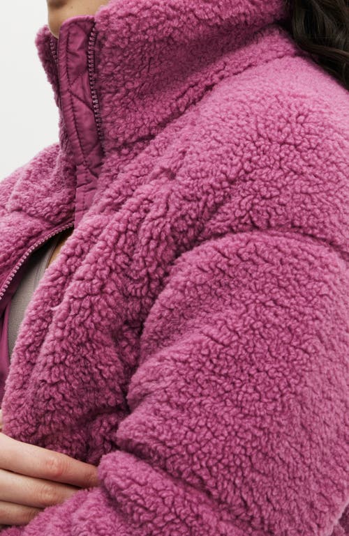 COTTON ON BODY ACTIVE THE MOTHER PUFFER CROPPED SOFT FLEECE JACKET 