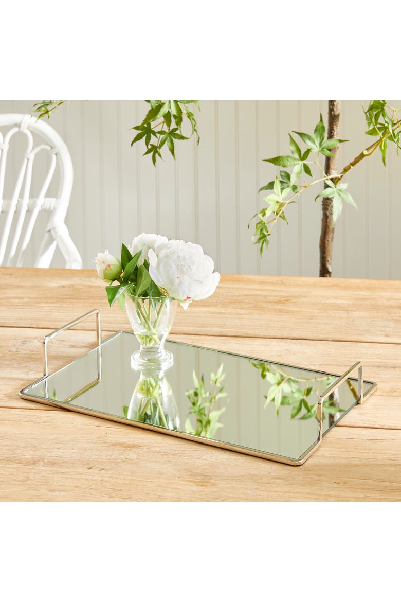 Covina Decorative Tray, Alternate, color, Silver