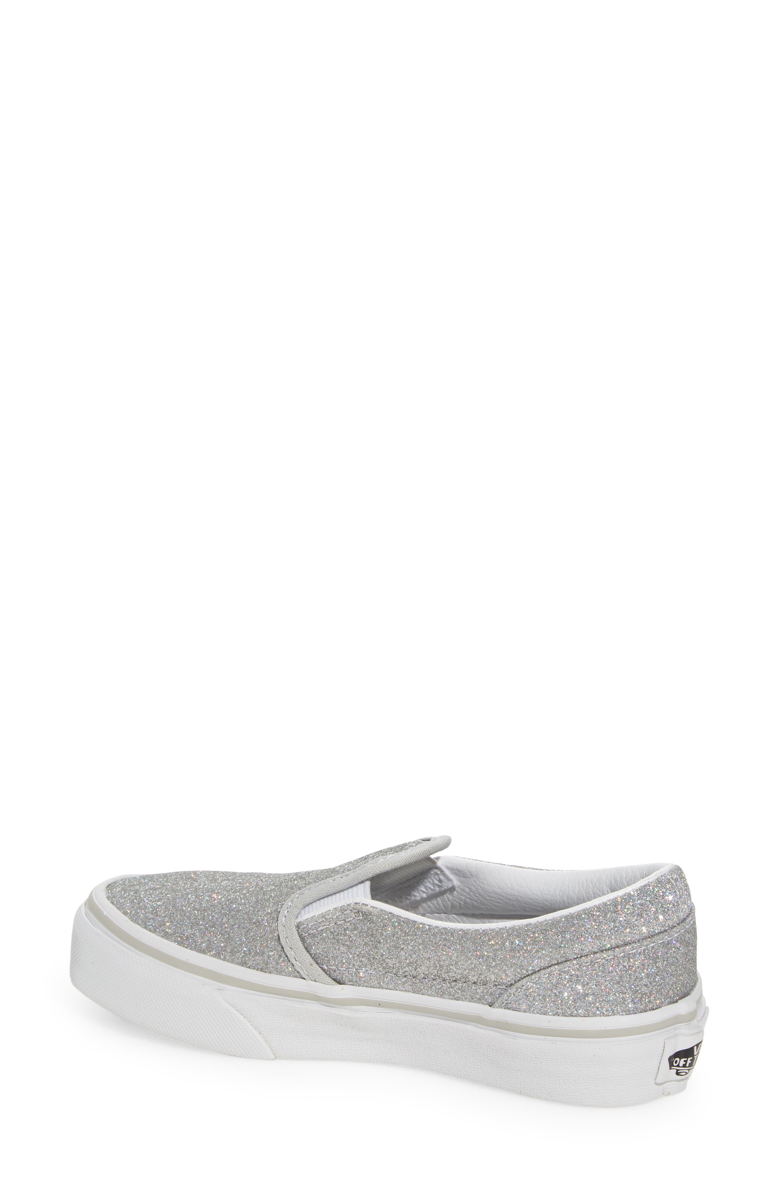 Vans Classic Slip-On Glitter Sneaker, Alternate, color, 