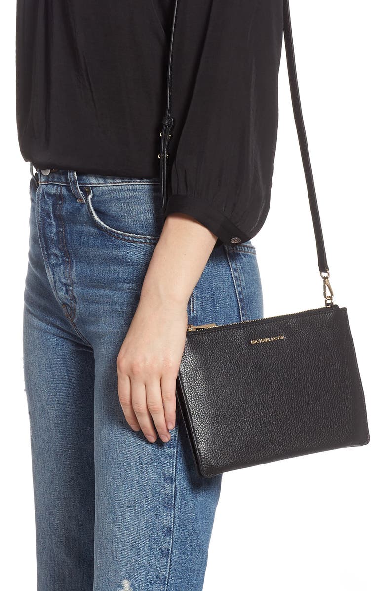 MICHAEL Michael Kors Leather Double Pouch Crossbody Bag, Alternate, color,