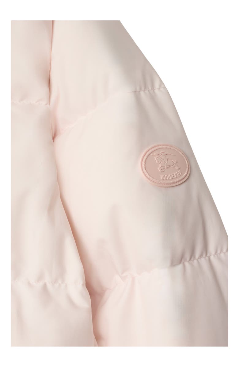 Burberry Check Trim Ambleside Puffer Jacket, Alternate, color, Flora Pink