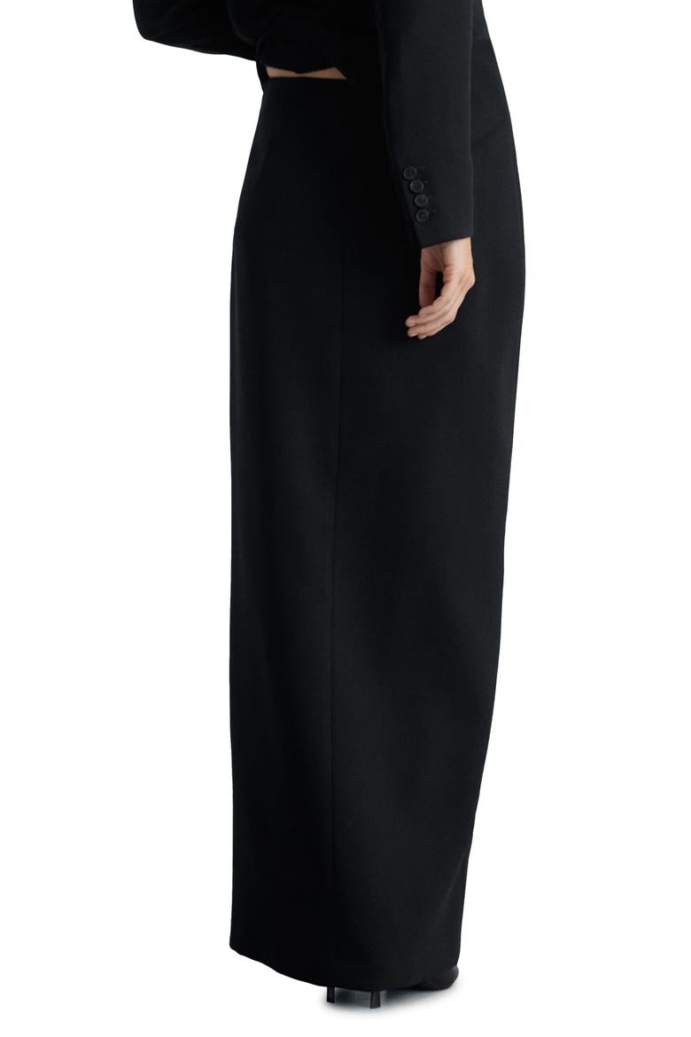 Front Slit Skirt, Alternate, color, BLACK