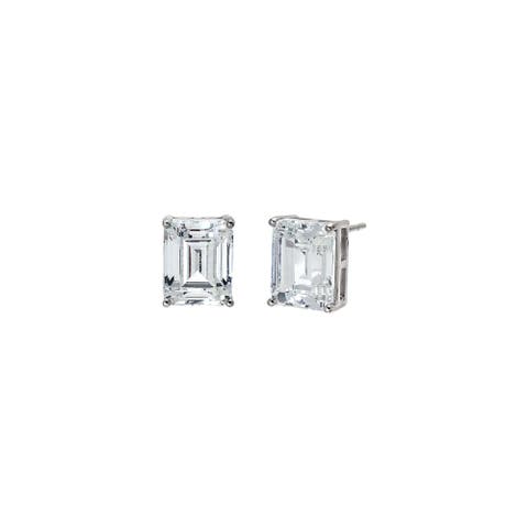 Emerald Solitaire CZ Stud Earring