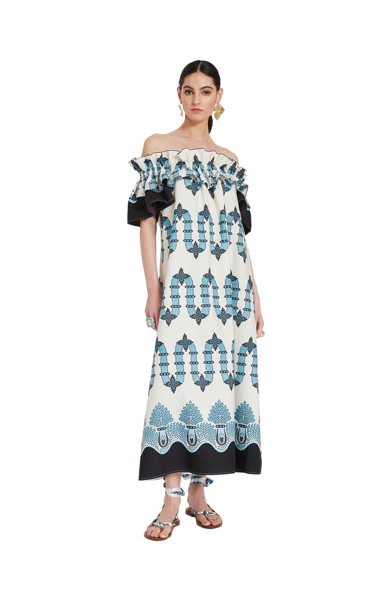 La DoubleJ Breakfast Dress Scirocco Placée Ivory, Main, color,