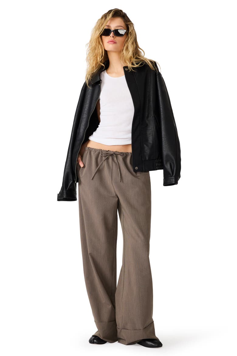 Idra Tie Waist Pants, Alternate, color, WALNUT