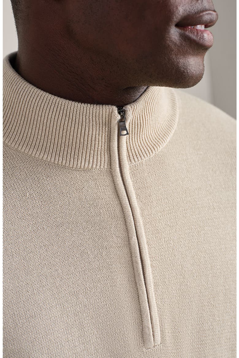 Commuter Quarter Zip Sweater, Alternate, color, BONE