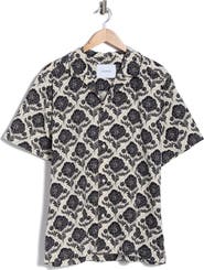 Les Deux Lesley Flower Tile Organic Cotton Camp Shirt