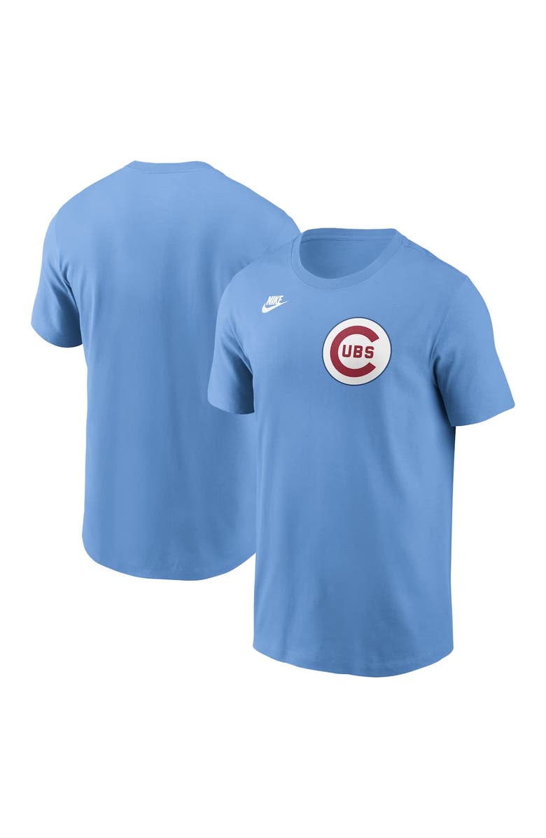 Nike Men's Nike Light Blue Chicago Cubs Cooperstown Wordmark T-Shirt, Alternate, color, Light Blue