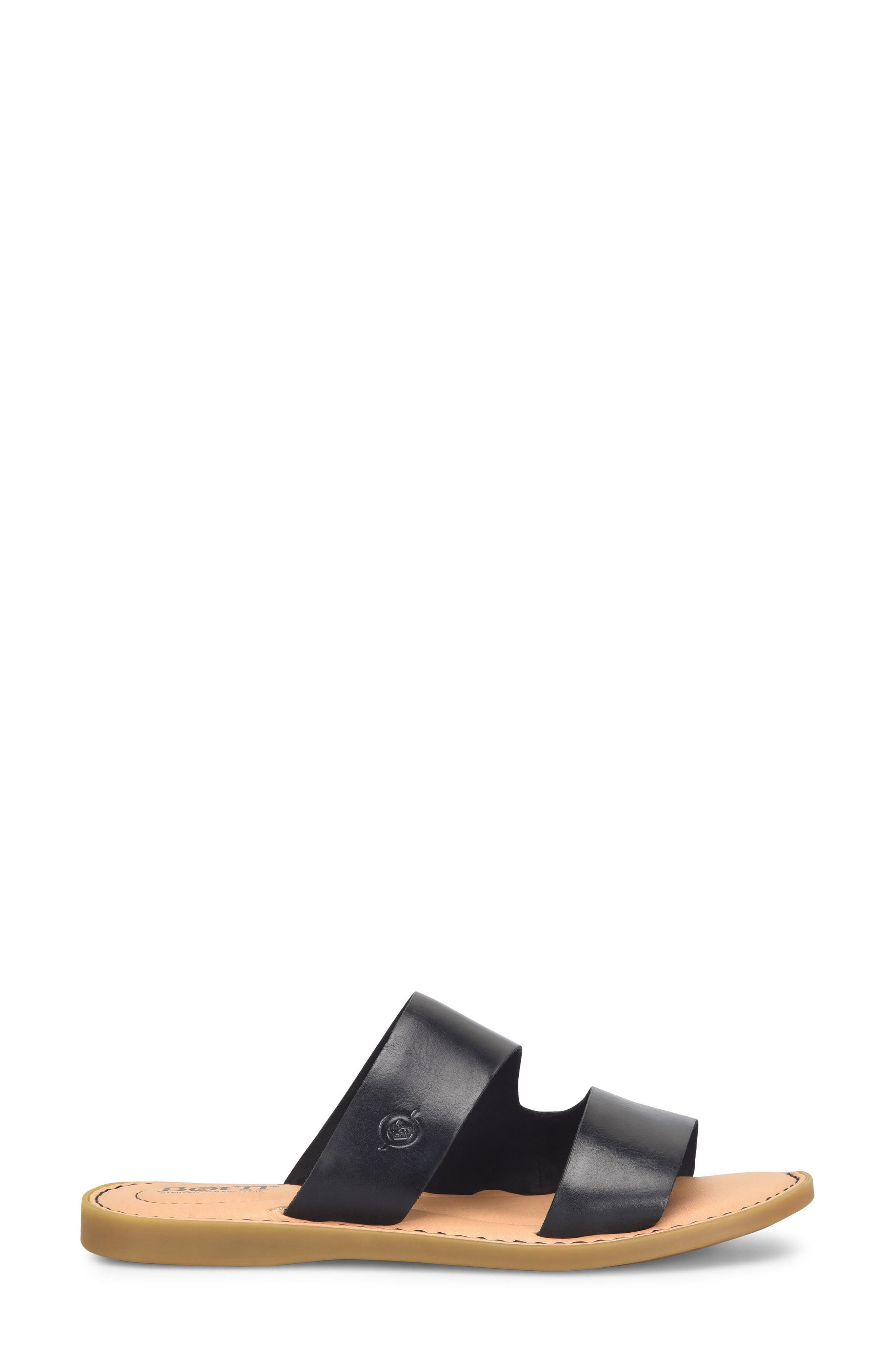 Børn Mika Sandal, Alternate, color, Black Leather