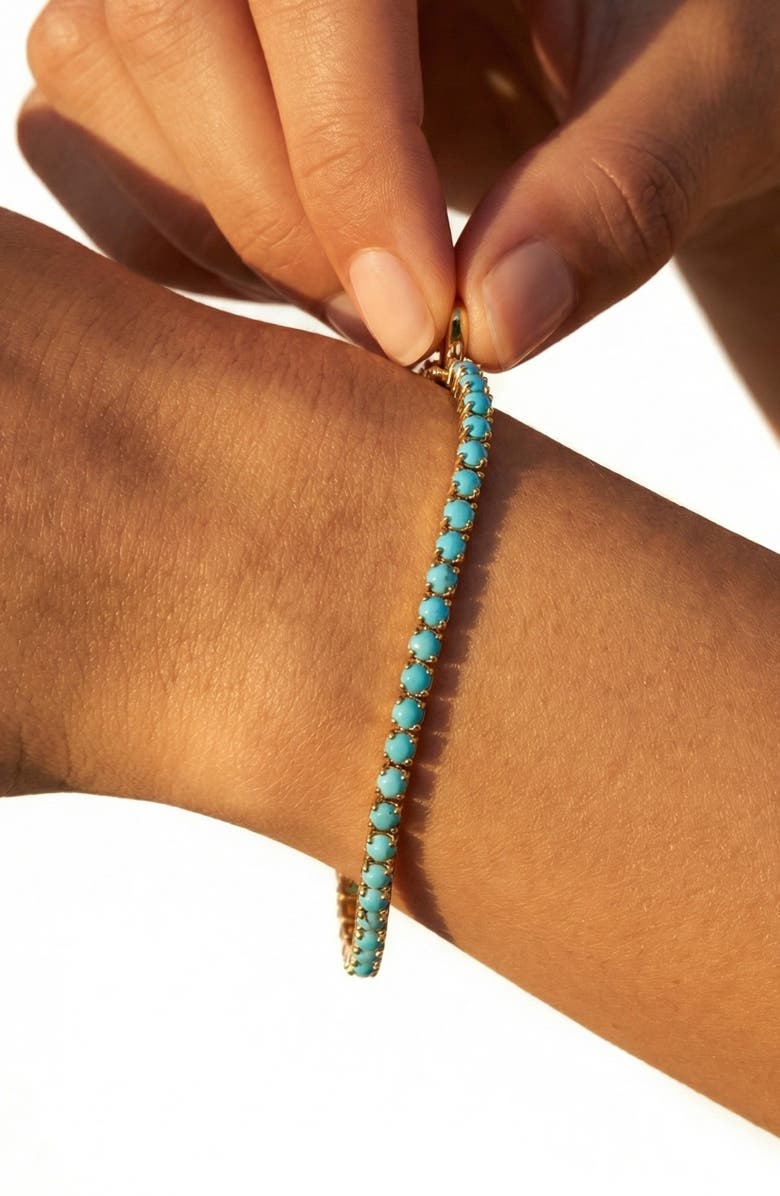 NATIVE GEM Turquoise Tennis Bracelet, Alternate, color, Turquoise/Aqua