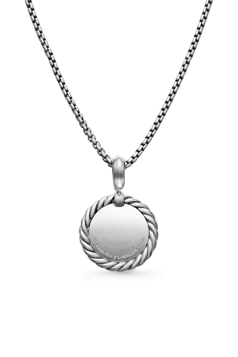 Initial Charm Necklace with Diamonds, Alternate, color, SILVER/ DIAMOND-B