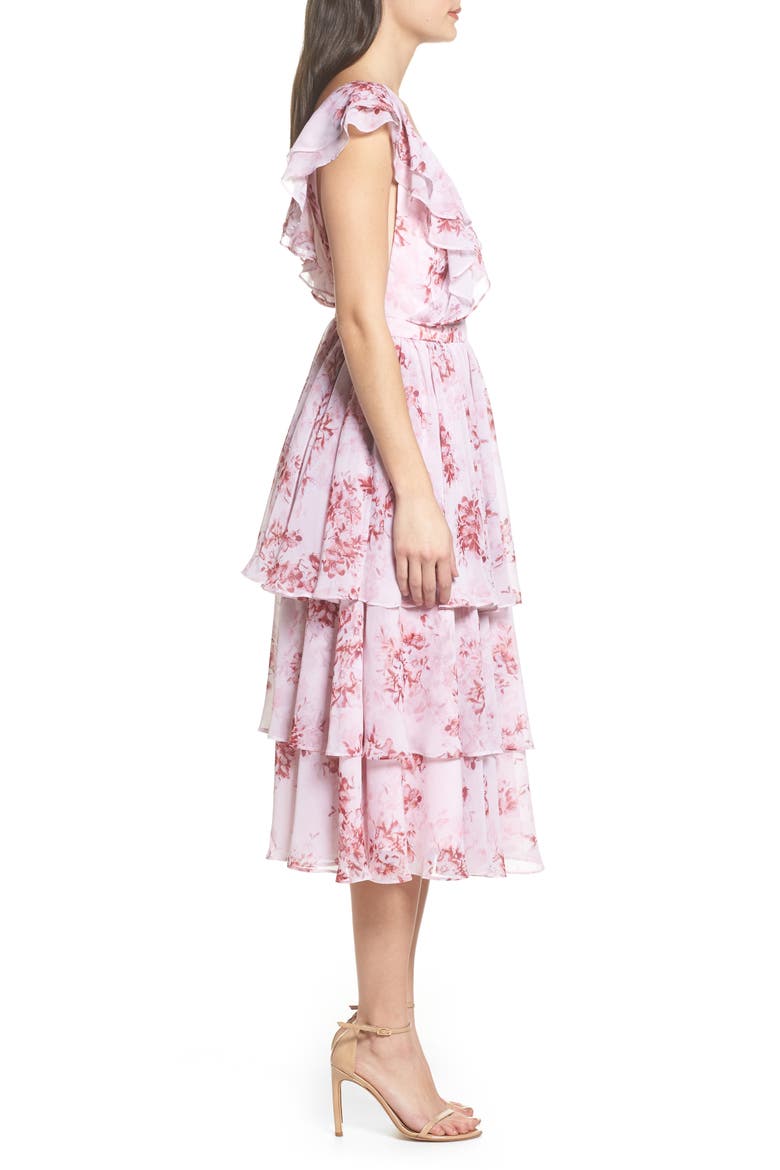 Edy Floral Georgette Dress, Alternate, color, DELANEY PRINT