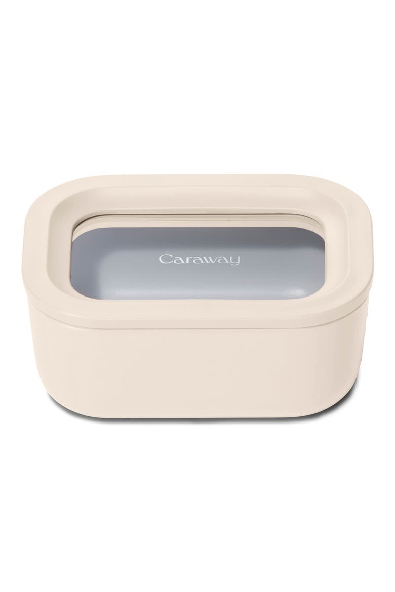 Mini Rectangle Glass Food Storage Container, Main, color, CREAM