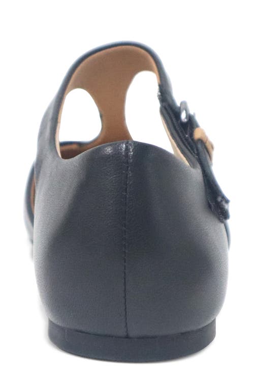 Gentle Souls Wyatt T-strap Flat In Black
