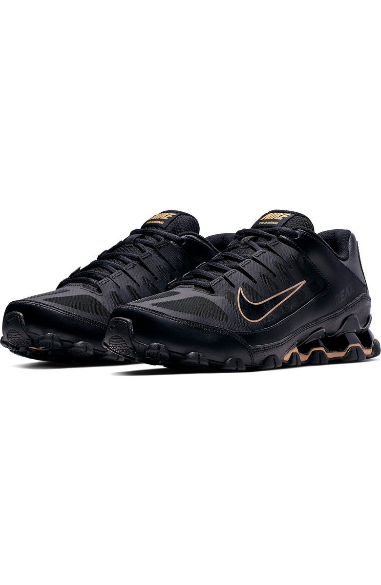Nike Reax 8 Training Mesh Sneaker, Main, color, Black/ Metallic Gold
