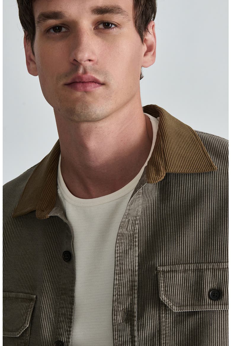 Corduroy Overshirt, Alternate, color, STONE GRAY