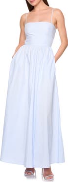 Susana Monaco Open Back Cotton Poplin Maxi Dress