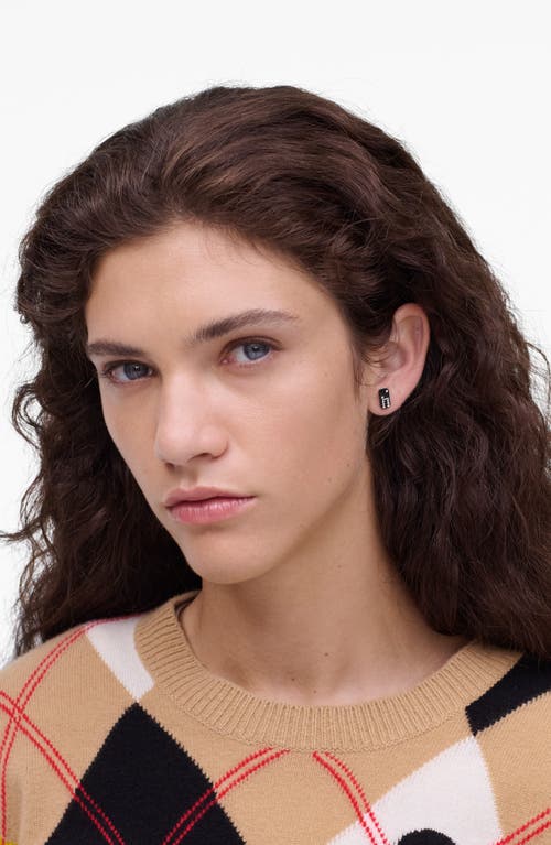 Marc Jacobs Domino Stud Earrings In Black