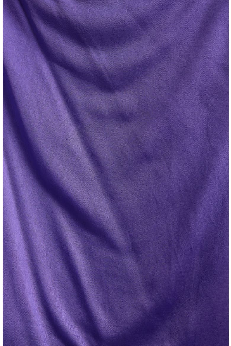 Racerback Pleated Lustrous Jersey Minidress, Alternate, color, BRIGHT PURPLE