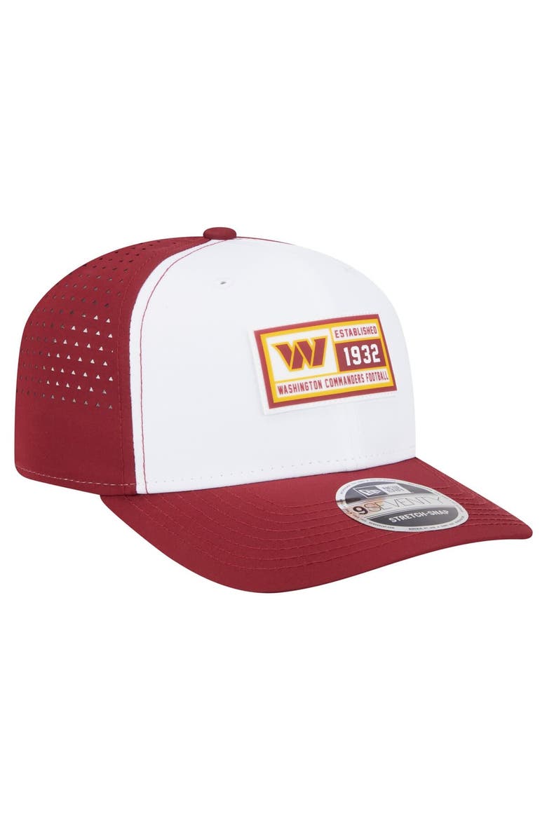 Men's New Era  White/Burgundy Washington Commanders Established Patch 9SEVENTY Adjustable Hat, Alternate, color, White